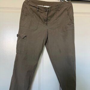 Liz Claiborne Tan Khaki Lightweight Side Pocket Cargo Pants Size 8